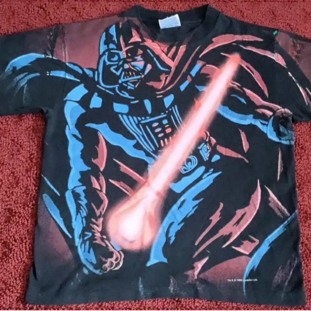 Vintage 90's 1996 Star Wars AOP Single Stitch Tee